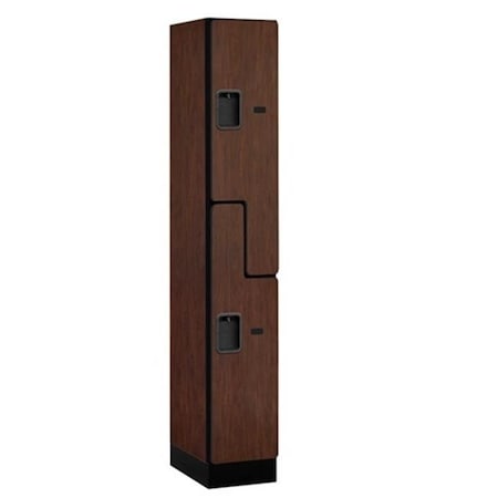 Salsbury Industries Salsbury 37168MAH Designer Wood Locker Double Tier S Style - 1 Wide - 6 Feet High - 18 Inches Deep - Mahogany 37168MAH
